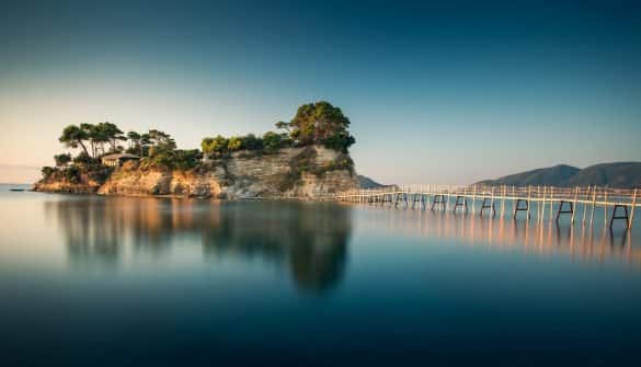 Cameo Island footbridge near Agios Sostis
